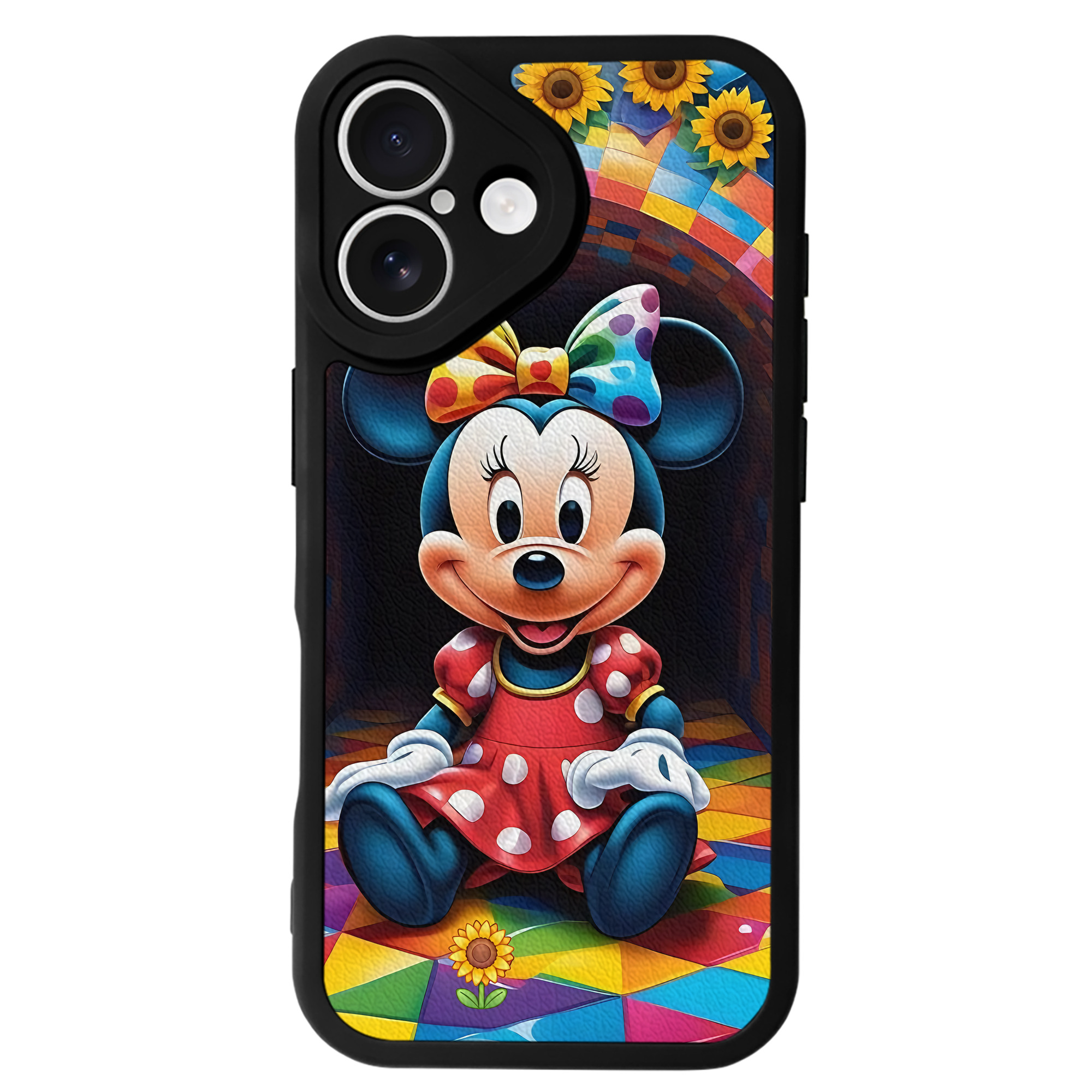 （画像用） ミッキーマウス Mickey Mouse 【iPhone 16シリーズ対応】シリコンスマホケース（レザー調） 材質：シリコン